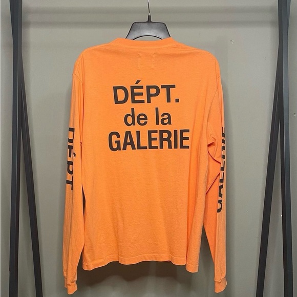 Gallery Dept Tops - Gallery Dept Orange long sleeve shirt medium